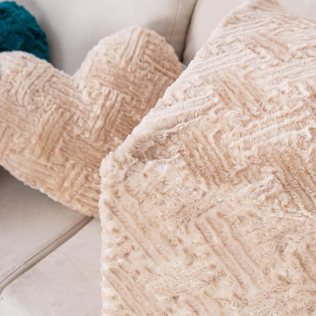 Champagne Heart Sherpa Pillow