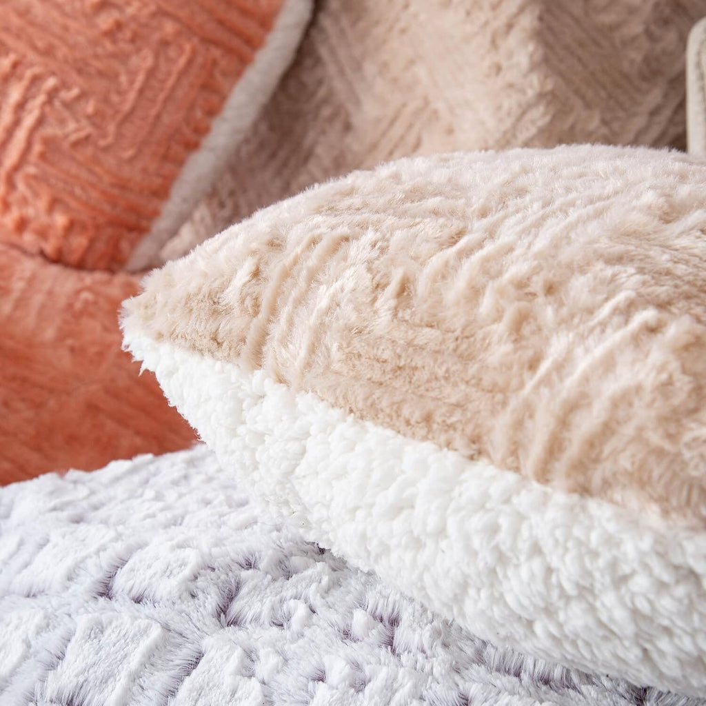 Champagne Heart Sherpa Pillow