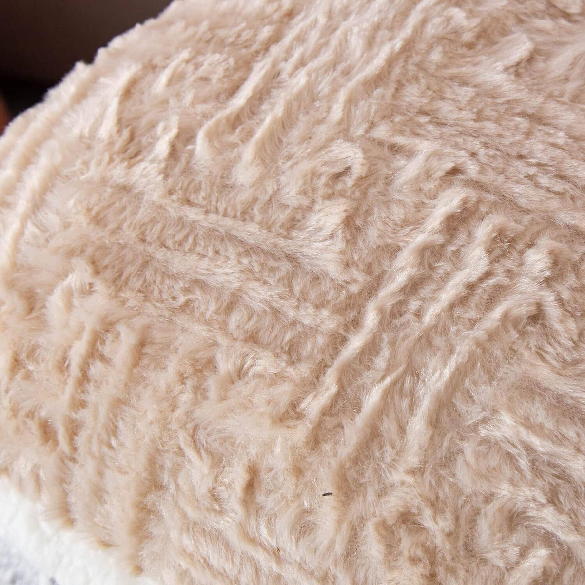 Champagne Heart Sherpa Pillow