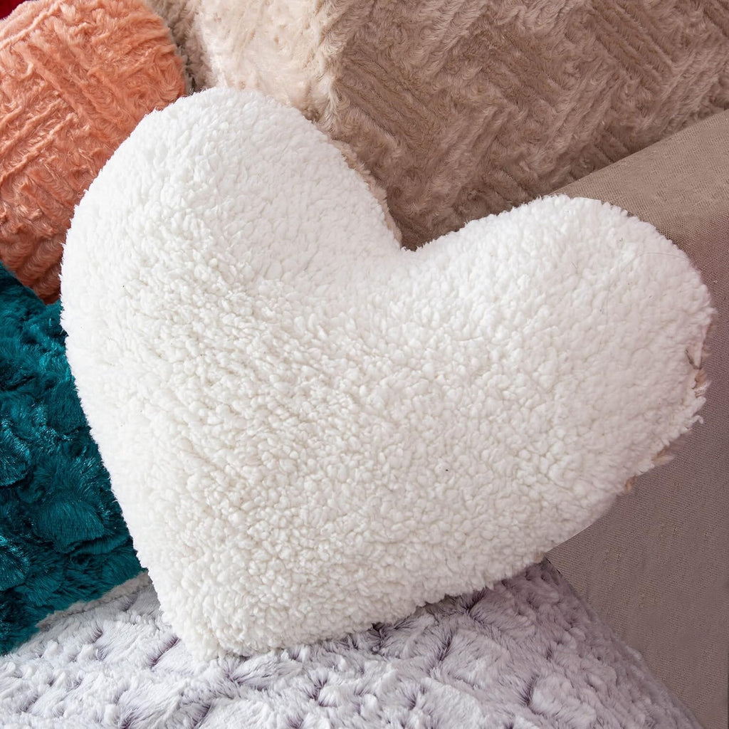 Champagne Heart Sherpa Pillow