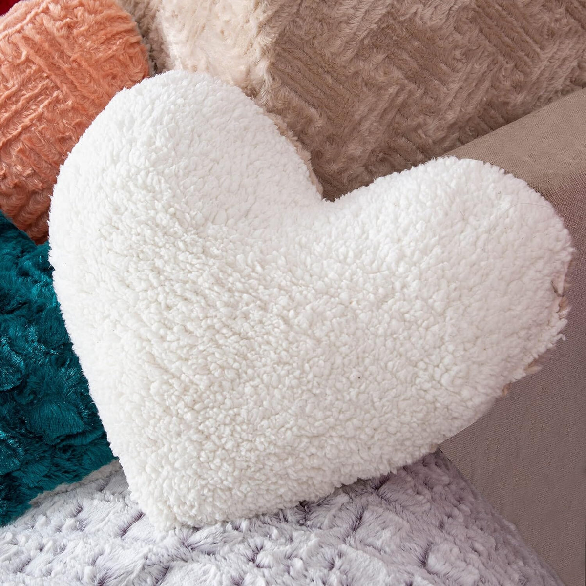 Champagne Heart Sherpa Pillow