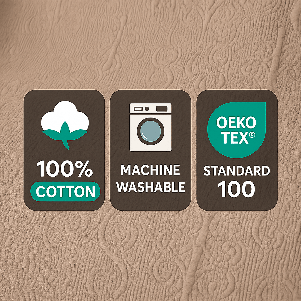 Neutral Fringed Cotton Throw Blanket
