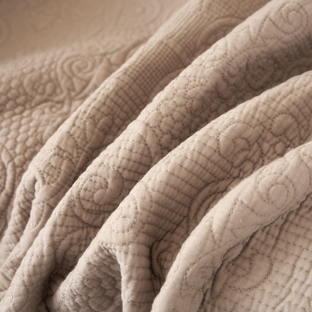 Neutral Fringed Cotton Throw Blanket