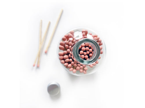 Blush Pink Candle Match Jar
