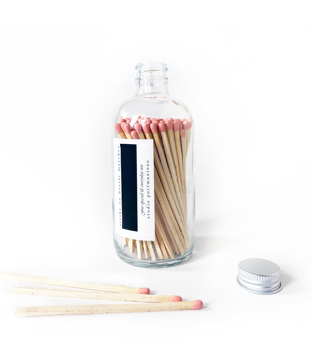 Blush Pink Candle Match Jar