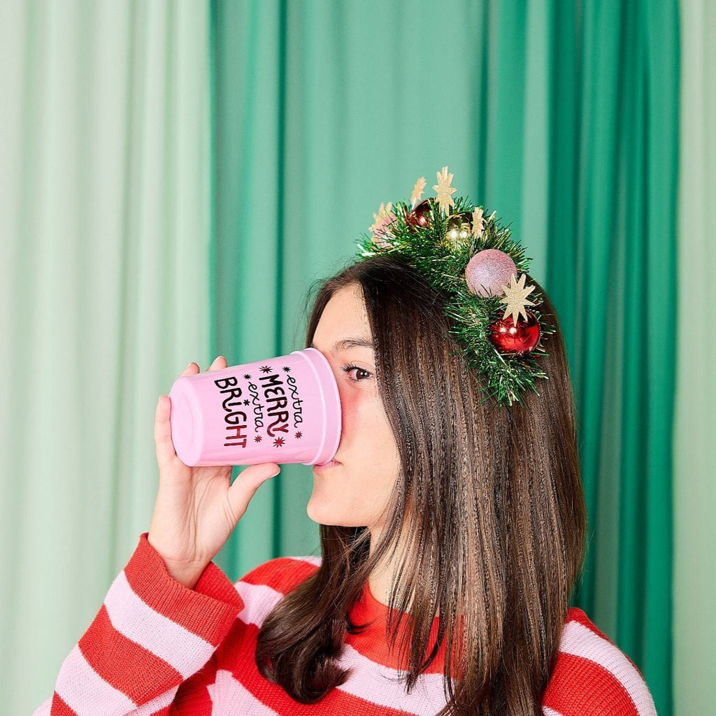 Merry & Bright Reusable Holiday Cups — Set of 8