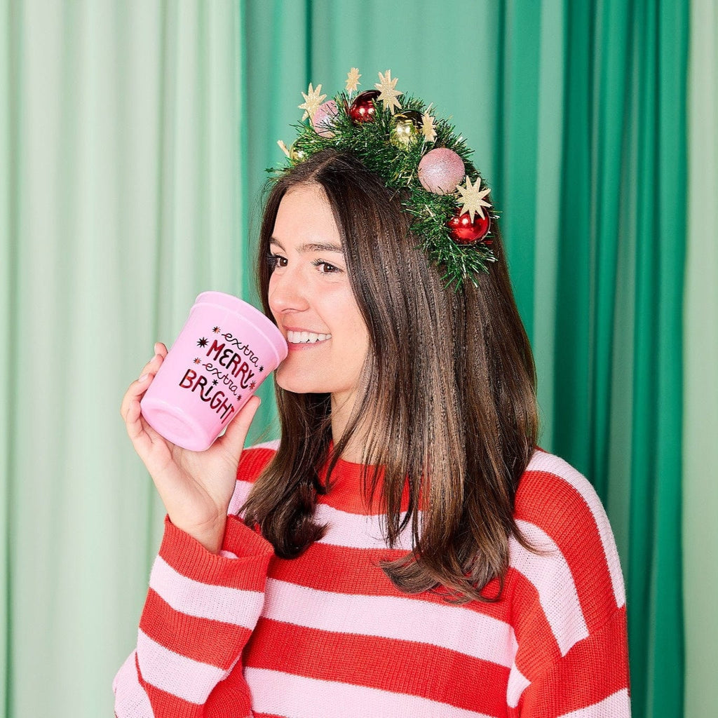 Merry & Bright Reusable Holiday Cups — Set of 8