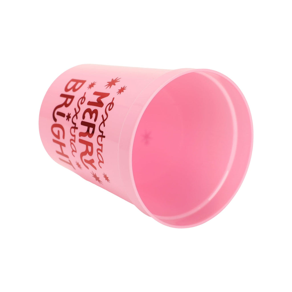 Merry & Bright Reusable Holiday Cups — Set of 8
