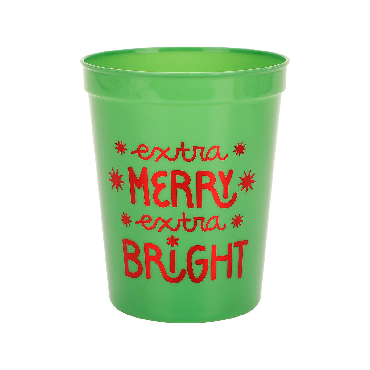 Merry & Bright Reusable Holiday Cups — Set of 8
