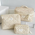 Quilted Floral Cosmetic & Travel Bags