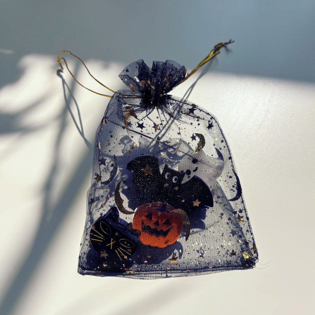 Spooky Mini Velvet Hair Claws — Set of 4