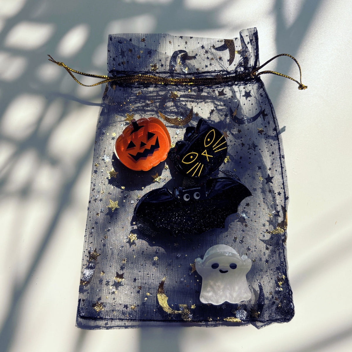 Spooky Mini Velvet Hair Claws — Set of 4