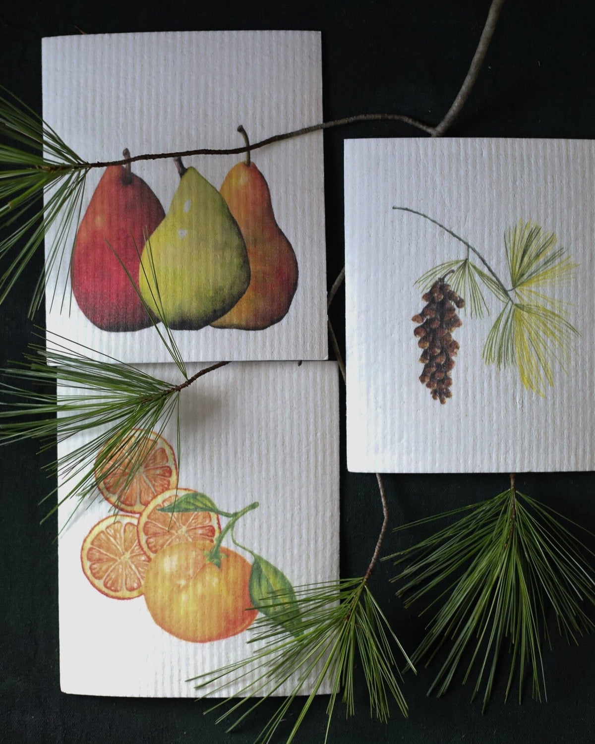 Botanical Swedish Dishcloth Gift Set