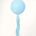 DIY Pastel Blue Tassel Tail Kit | Paper Fringe Garland & Balloon Decor