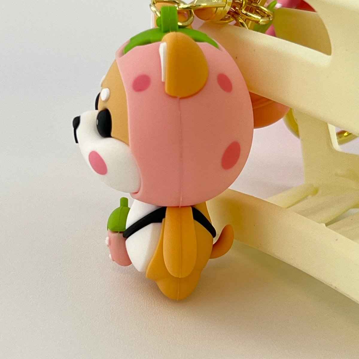 Pink Strawberry Shiba Bag Charm