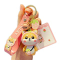 Pink Strawberry Shiba Bag Charm